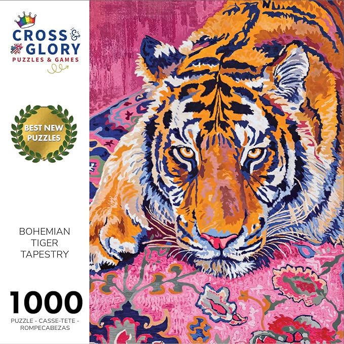 Art Puzzle – Bohemian Tiger Tapestry – 1000 Piece Jigsaw Puzzle