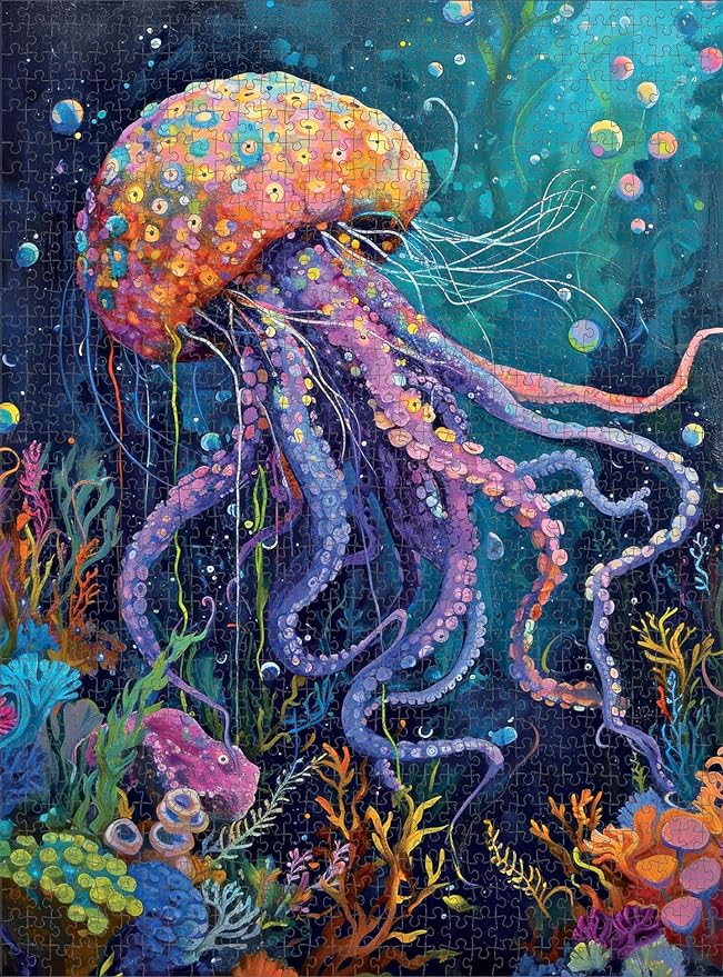 Jellyfish Puzzle – Ocean's Opus: The Majestic Medusa – 1000 Piece Jigsaw Puzzle