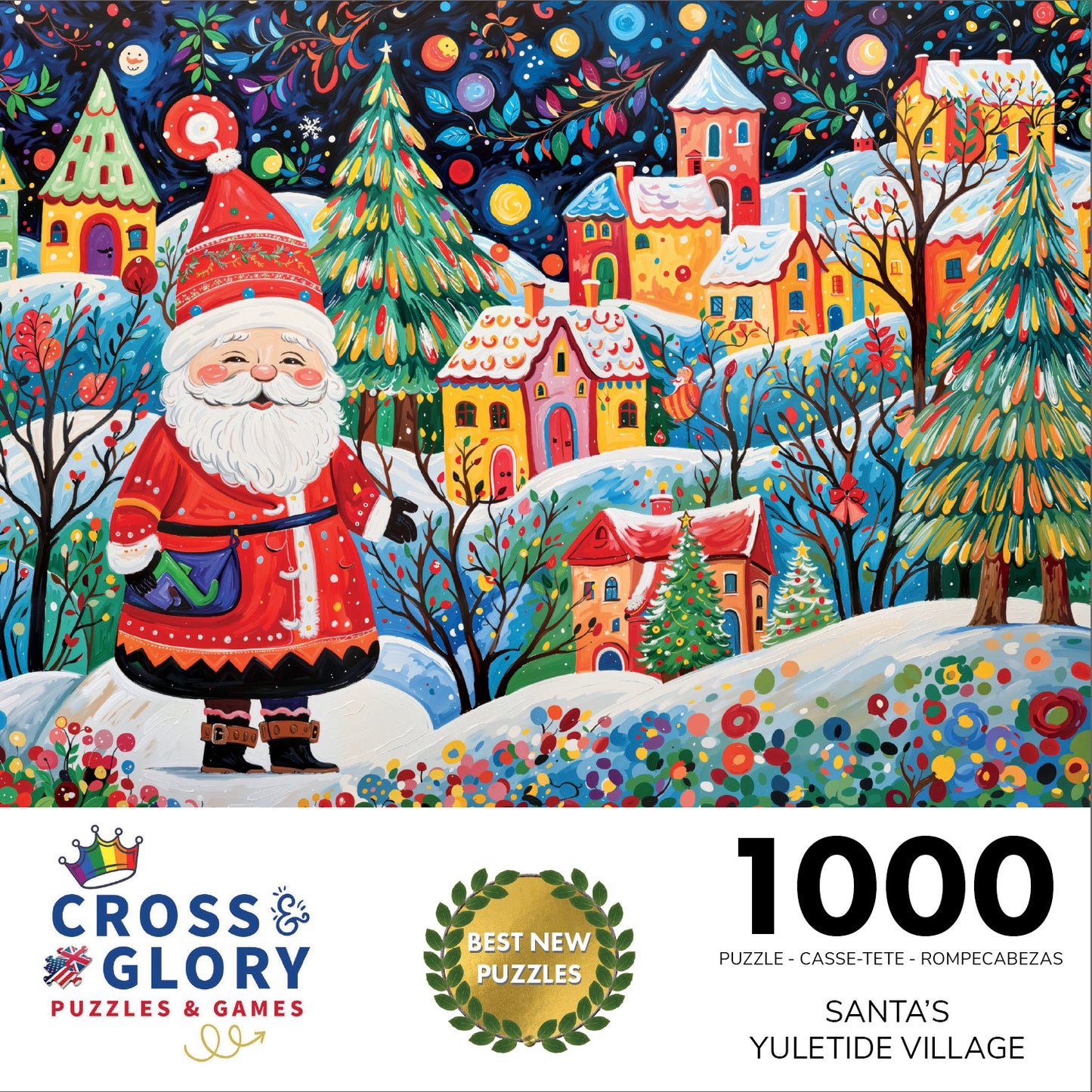 Christmas Puzzle – Santa's Yuletide Village – 1000 Piece Jigsaw Puzzle