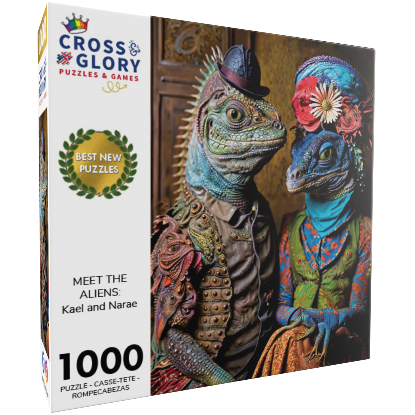 Alien Puzzle – Meet The Aliens: Kael and Narae – 1000 Piece Jigsaw Puzzle