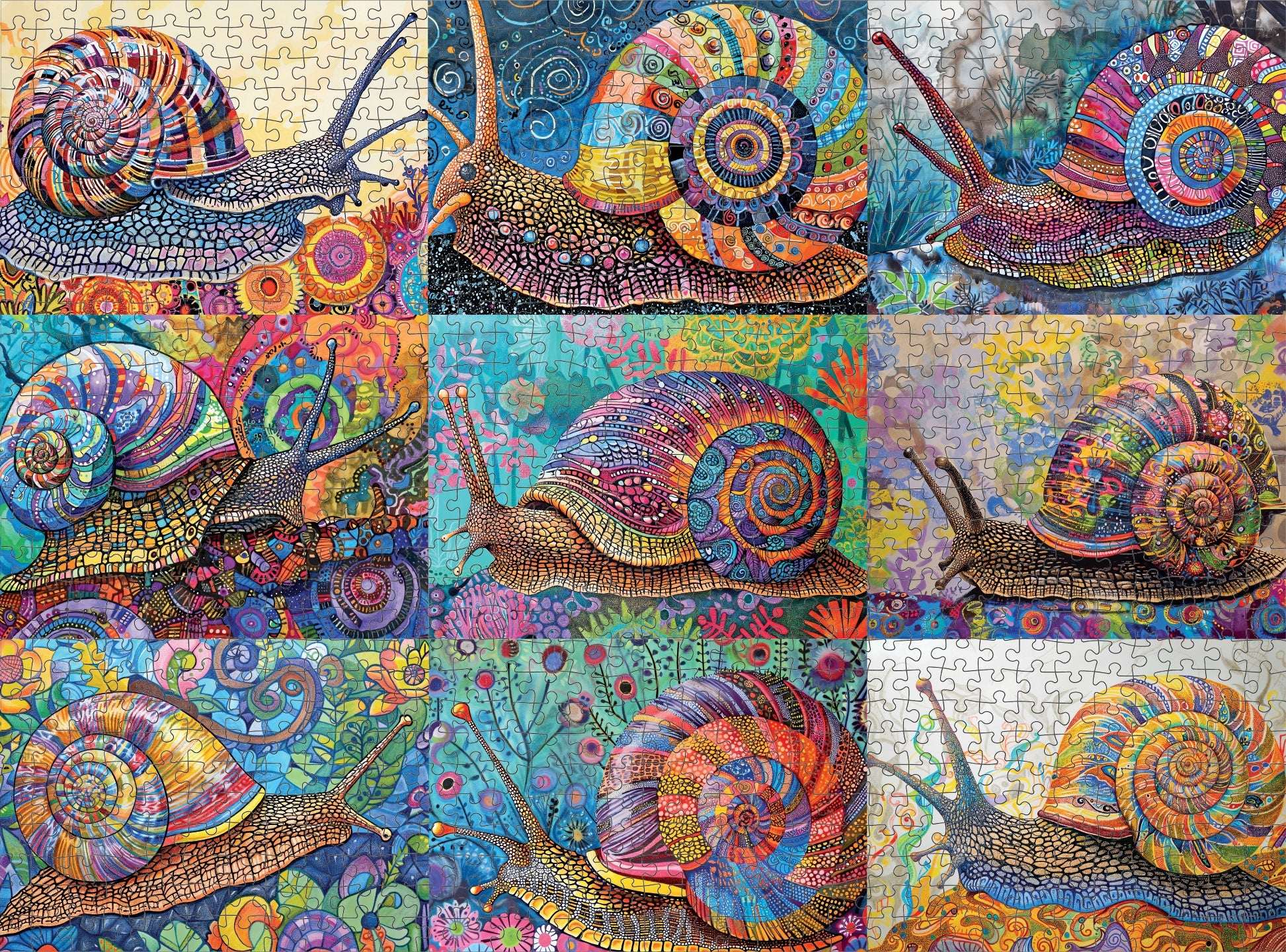 Snail Puzzle – The Snail Parade – 1000 Piece Jigsaw Puzzle