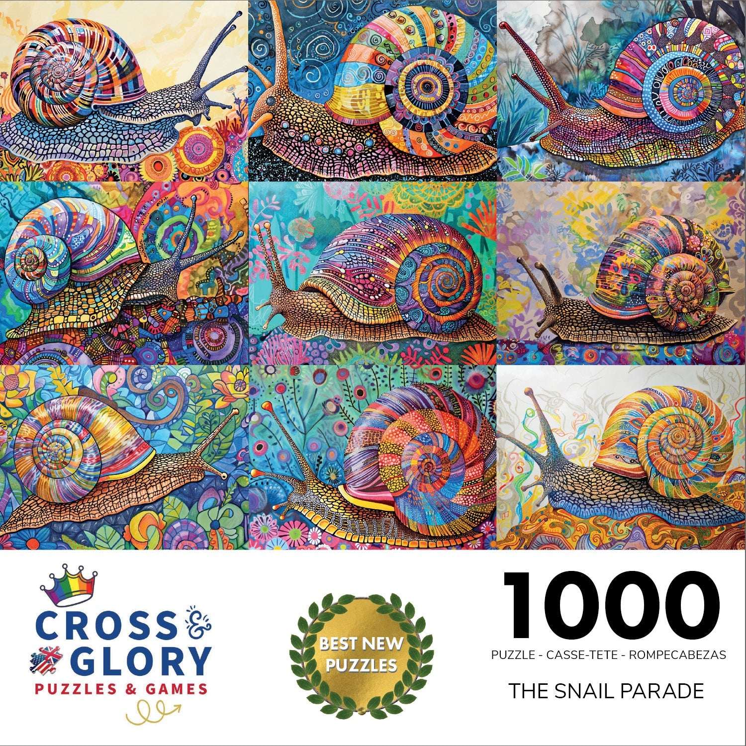 Snail Puzzle – The Snail Parade – 1000 Piece Jigsaw Puzzle
