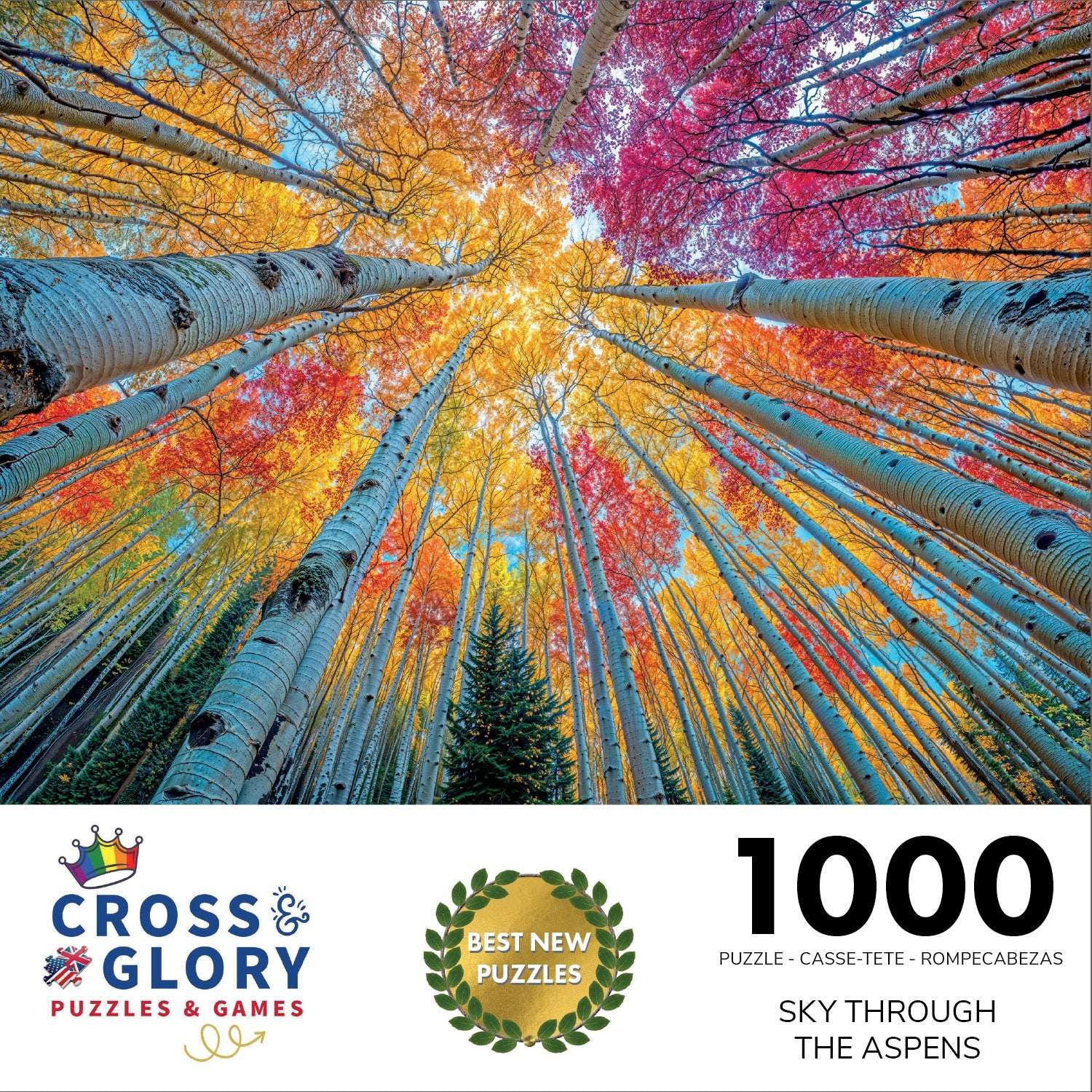 Mountain Puzzle – Sky Through The Aspens – 1000 Piece Jigsaw Puzzle