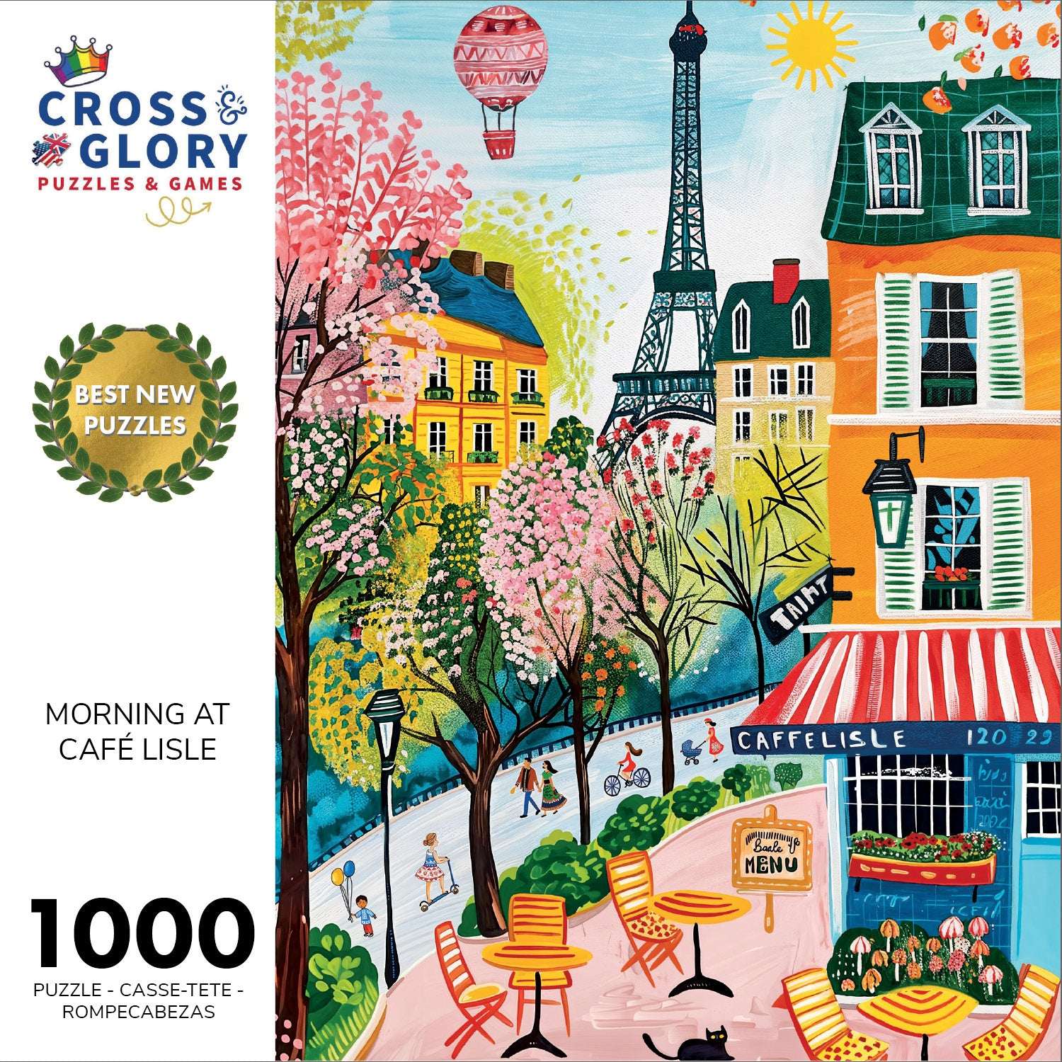 City Jigsaw Puzzle – Morning at Café Lisle – 1000 Piece Jigsaw Puzzle