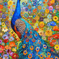 Peacock Puzzle – Peacock Noir – 1000 Piece Jigsaw Puzzle