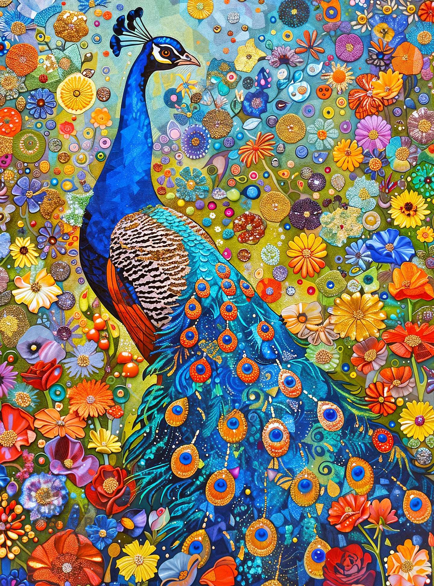 Peacock Puzzle – Peacock Noir – 1000 Piece Jigsaw Puzzle