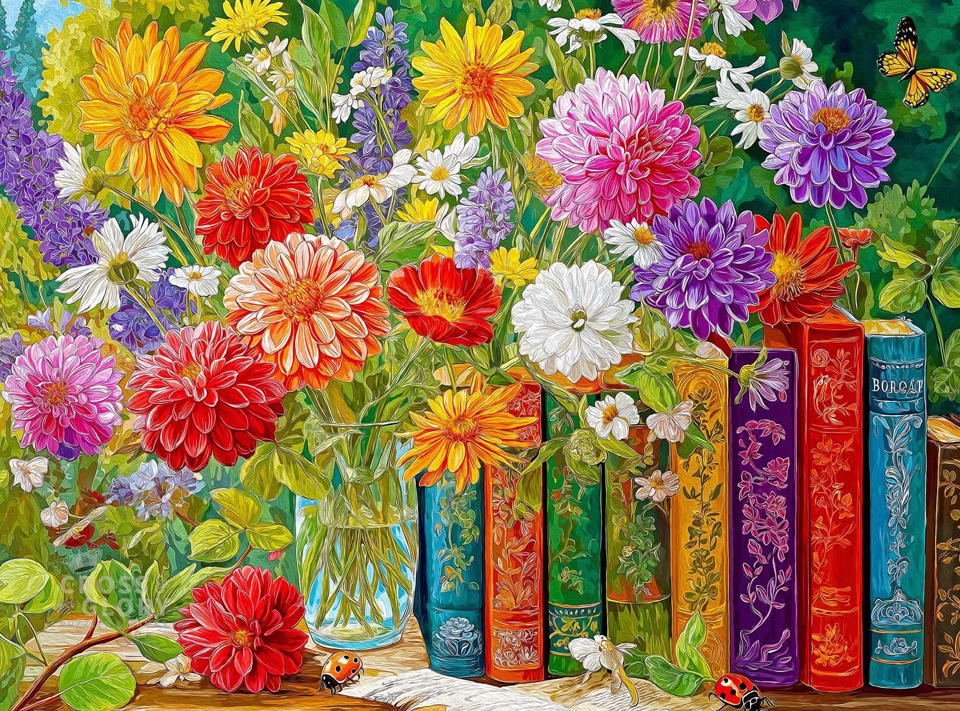 Book Lover Puzzle – Petals Between the Pages – 1000 Piece Jigsaw Puzzle
