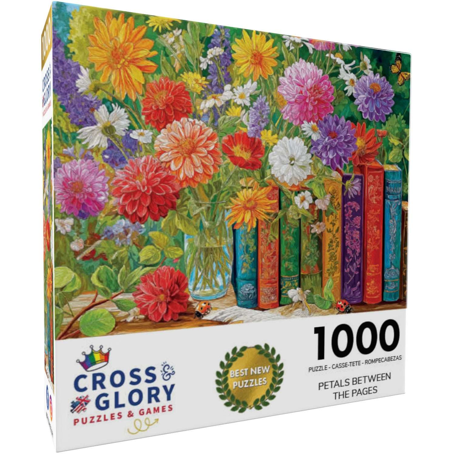 Book Lover Puzzle – Petals Between the Pages – 1000 Piece Jigsaw Puzzle