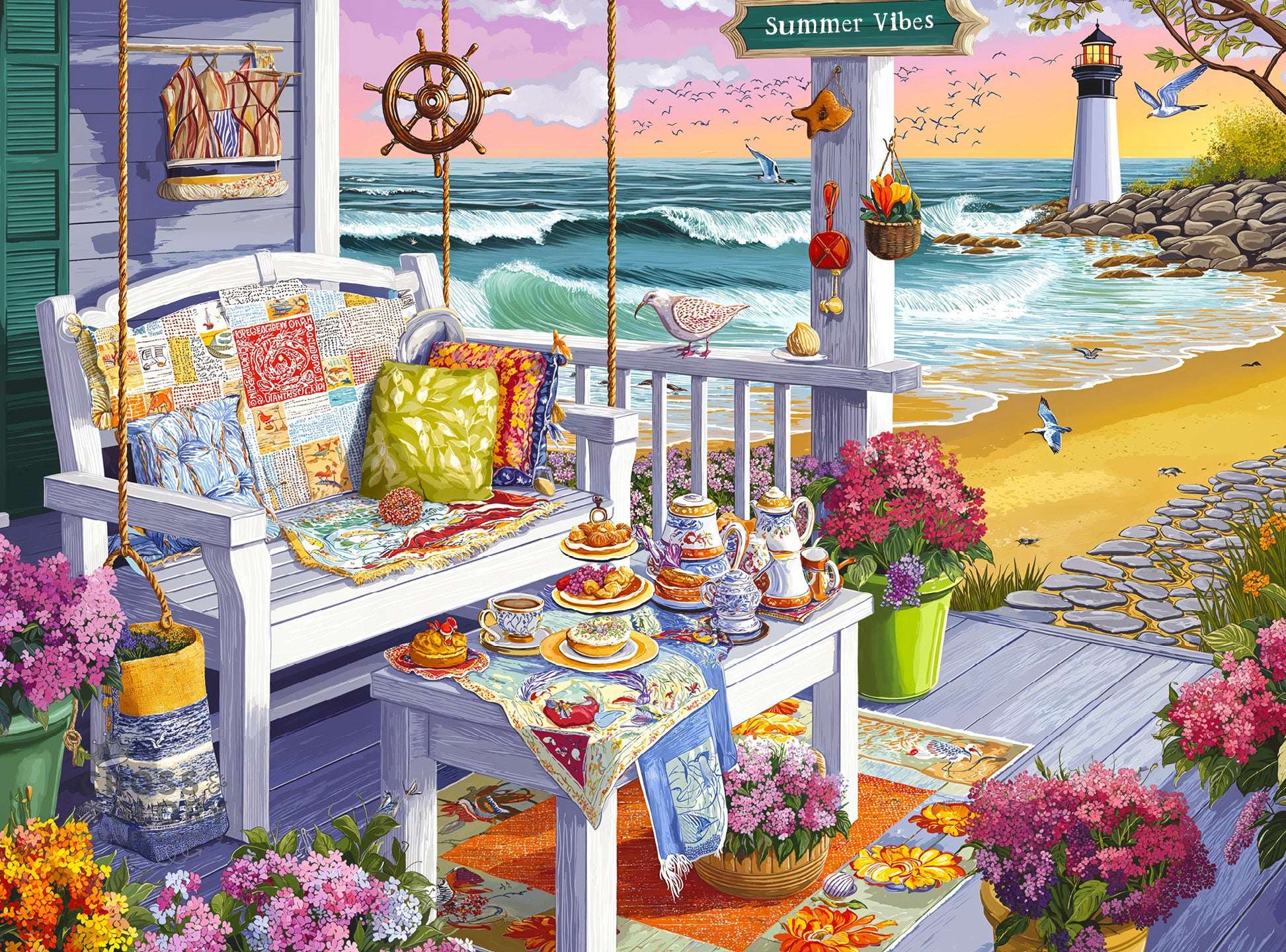 Tea Puzzle – Tea at Tidelight – 1000 Piece Jigsaw Puzzle