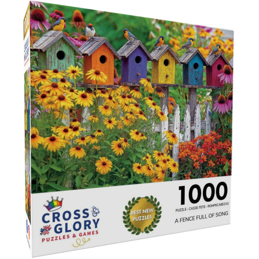 Art Puzzle – A Fence Full of Song – 1000 Piece Jigsaw Puzzle
