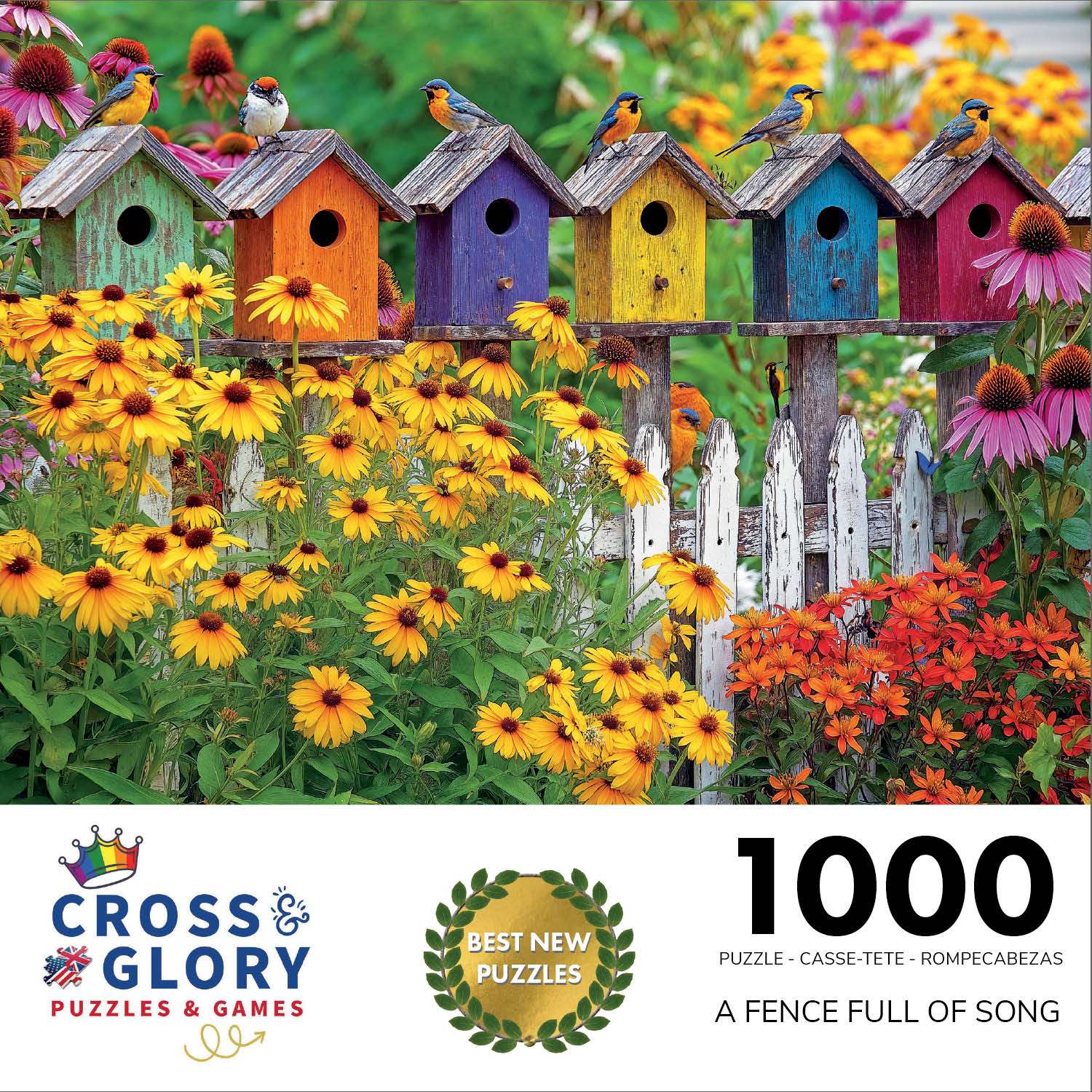 Art Puzzle – A Fence Full of Song – 1000 Piece Jigsaw Puzzle