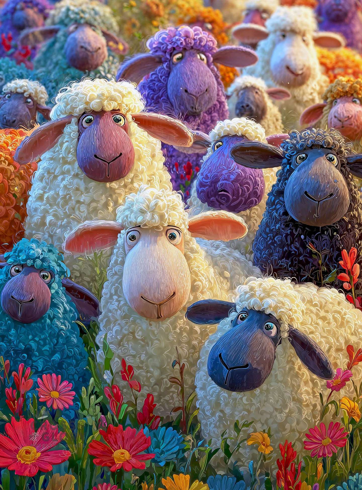 Sheep Puzzle – All Eyes on Ewe – 1000 Piece Jigsaw Puzzle