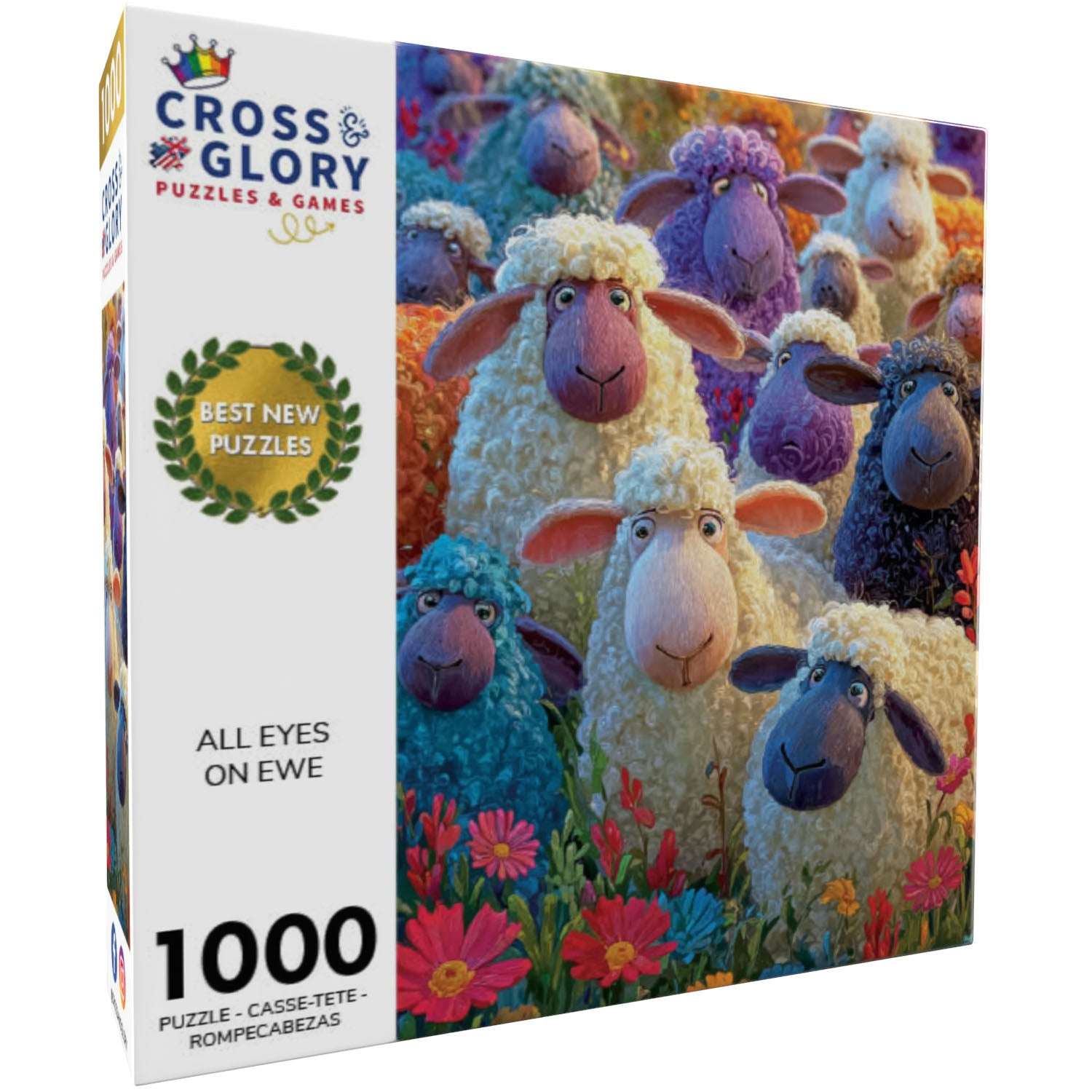 Sheep Puzzle – All Eyes on Ewe – 1000 Piece Jigsaw Puzzle