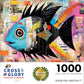 Fish Puzzle – Angelfish Abstract – 1000 Piece Jigsaw Puzzle featuring beautiful abstract artwork of an angelfish with vibrant colors and a satin finish, premium quality and eco-friendly, 1000 piece jigsaw puzzles for adults.