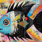 Fish Puzzle – Angelfish Abstract – 1000 Piece Jigsaw Puzzle featuring a vibrant, abstract angelfish design with beautiful artwork, satin finish, premium quality, and eco-friendly materials, perfect for 1000 piece jigsaw puzzles for adults.