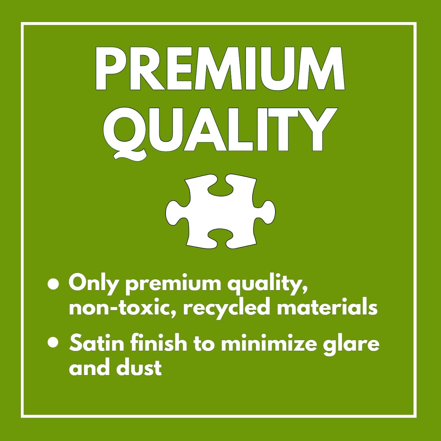 Premium quality notice for Fish Puzzle – Angelfish Abstract – 1000 Piece Jigsaw Puzzle featuring eco-friendly, non-toxic recycled materials and satin finish to minimize glare and dust.