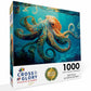 Octopus Puzzle – Deep Blue Octopus Odyssey – 1000 Piece Jigsaw Puzzle featuring beautiful artwork with a satin finish, premium quality, dust free, eco-friendly, 1000 piece jigsaw puzzles for adults.