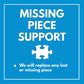 Missing piece support icon for Owl Puzzle – Owl Oasis: The Vibrant Perch – 1000 Piece Jigsaw Puzzle with assurance of replacement for any lost or missing piece, highlighting premium quality.