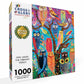 Owl Puzzle – Owl Oasis: The Vibrant Perch – 1000 Piece Jigsaw Puzzle featuring beautiful artwork of colorful owls on a tree, premium quality with satin finish, dust free, eco-friendly, 1000 piece jigsaw puzzles for adults.